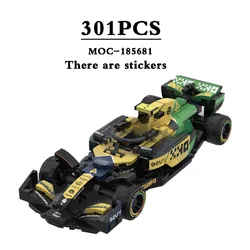 Building Block MOC-185681 MOC-F1 Racing MCL38 Small Car Toy, Assembly Model 301PCS Kids Birthday Gift Christmas Toy DIY Gift