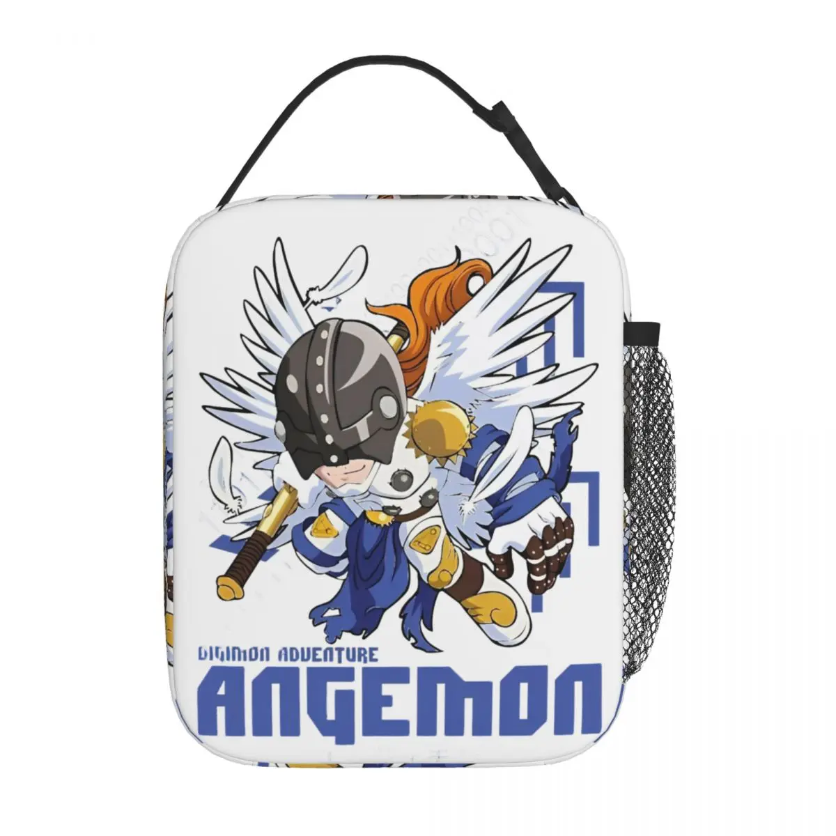 Digimon Adventure Angemon Insulated Lunch Bag Thermal Bag  Meal Container Large Tote Lunch Box Food Storage Bags Work Outdoor