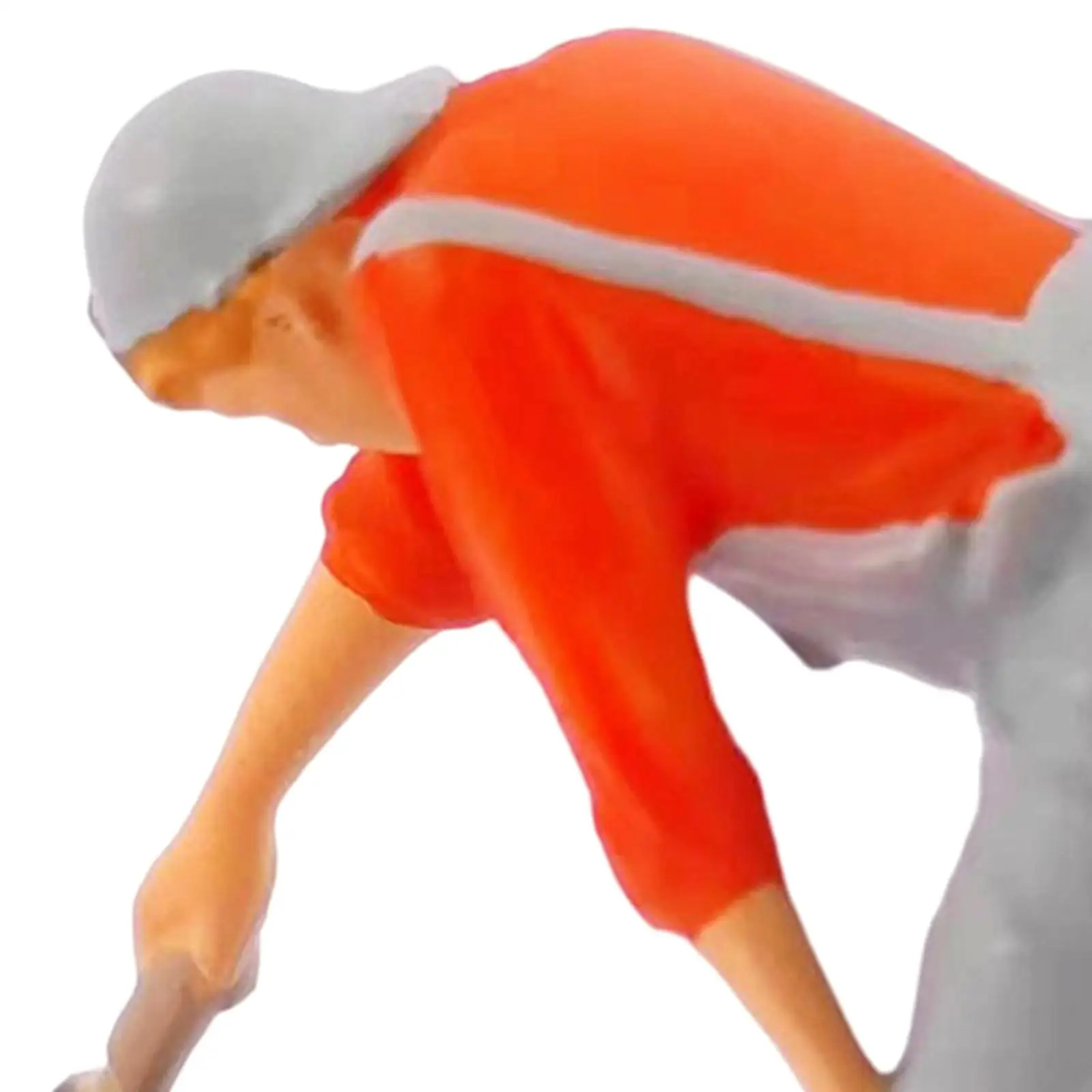 2x handgeschilderde 1:87 miniatuur mensen beeldjes, kleine mensen schilder mensen speelgoed desktop decor voor micro landschap tafel scène