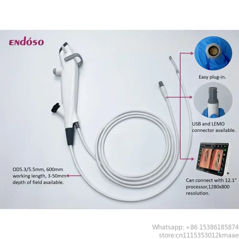 Vesquyn Endoso 720P Flexible Fiberoptic Bronchoscope with USB Remote Connector