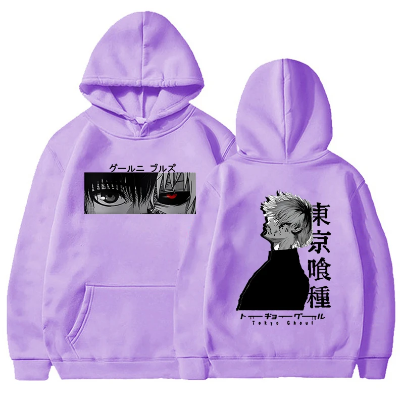 Japanese Anime Kaneki Ken Hoodies Men Fashion Trending Manga Printed Swewatshirt Autumn Winter Casual Loose Pullover Streetwear