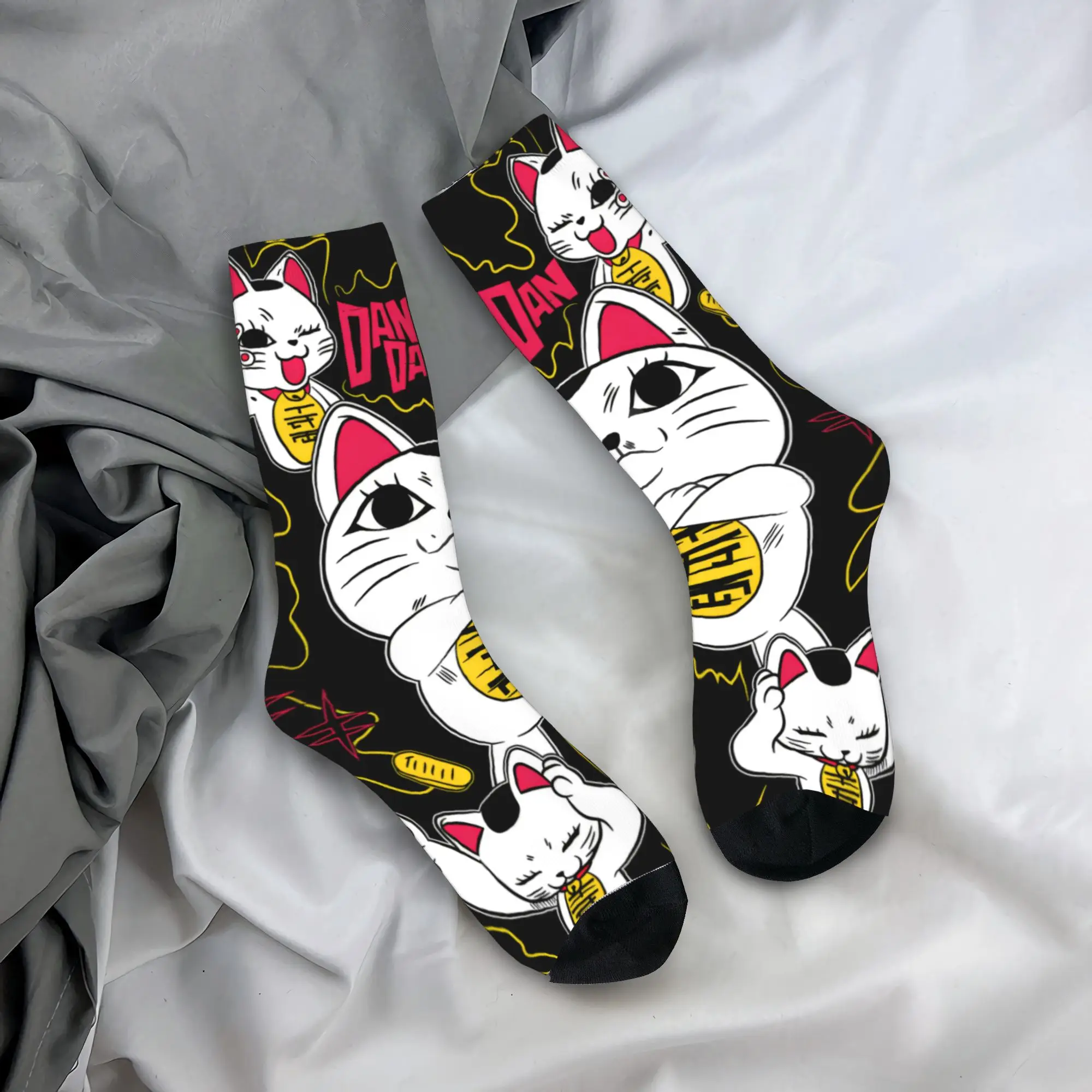 

Cat Dandadan Socks Fashion Stockings Winter Non Skid Men Socks Breathable Graphic Outdoor Socks