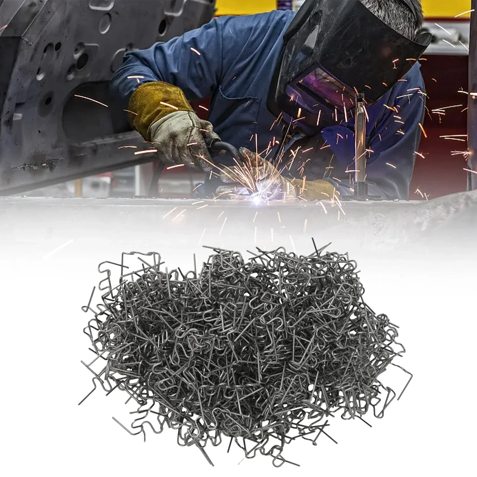 

500pcs 0.8mm Hot Stapler Staples Wave Repair Staples Car Tools For Plastic Welder Pre-Cut Welding Machine Wave Staples Welder