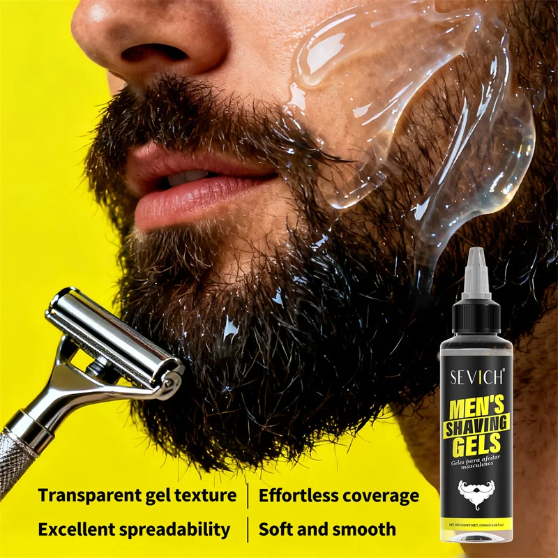 Men's Shaving Gel Soften Sideburn Beard Shaving Cream Shaving Foam Gel Painless Clean Moisturize Smooth Beard Care Shave Gel view 3