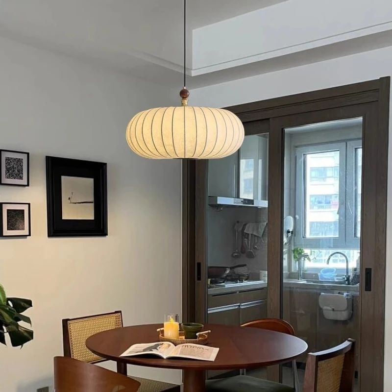 

Pumpkin pendant light, Japanese restaurant, new Chinese style study, living room, retro bedroom lighting fixtures