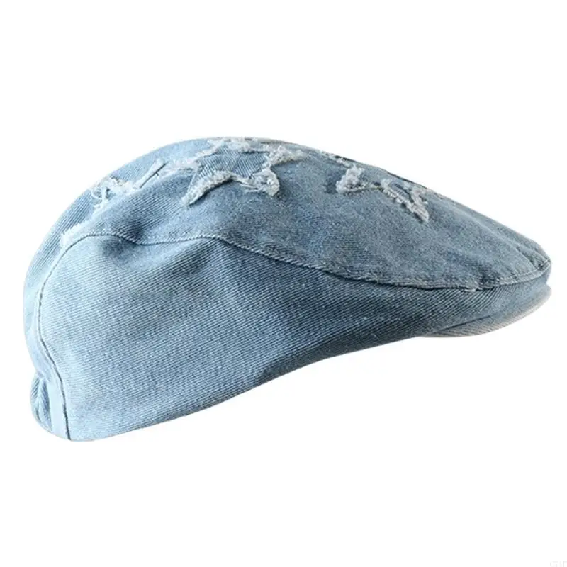 C71F موزع الصحف قبعة النساء فتاة الكورية الخمس نجوم مدببة طباعة قبعة في الهواء الطلق الشارع صور قبعة قبة قبعة التسوق Sunproof #1