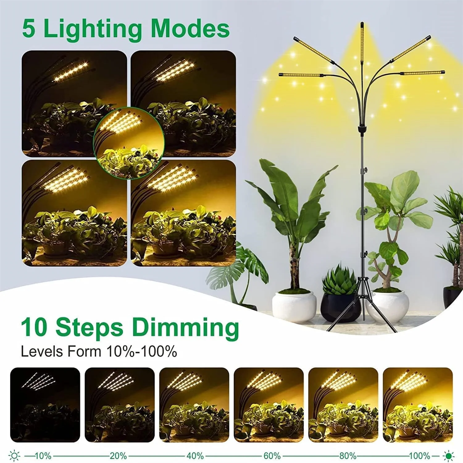 3000K treppiede USB Phyto Lamp Full Spectrum Hydroponics Bulb LED Grow Light piante da interno lampada serra Veg Flower Phytolamp