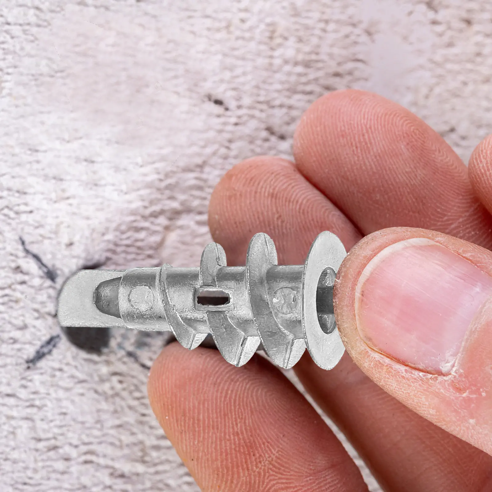 20Sets Spiral Drywall Anchors Zinc Alloy Heavy Duty Screws Wall Fixing Kit for Bathroom Kitchen Shelves Accessories