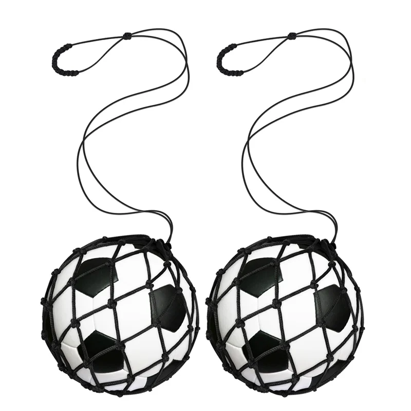 AEF5-2PCS Football Kick Trainer Soccer Ball Net Kicker, For Ball Size 3, 4, 5, Solo Soccer Kick Practice Training Aid