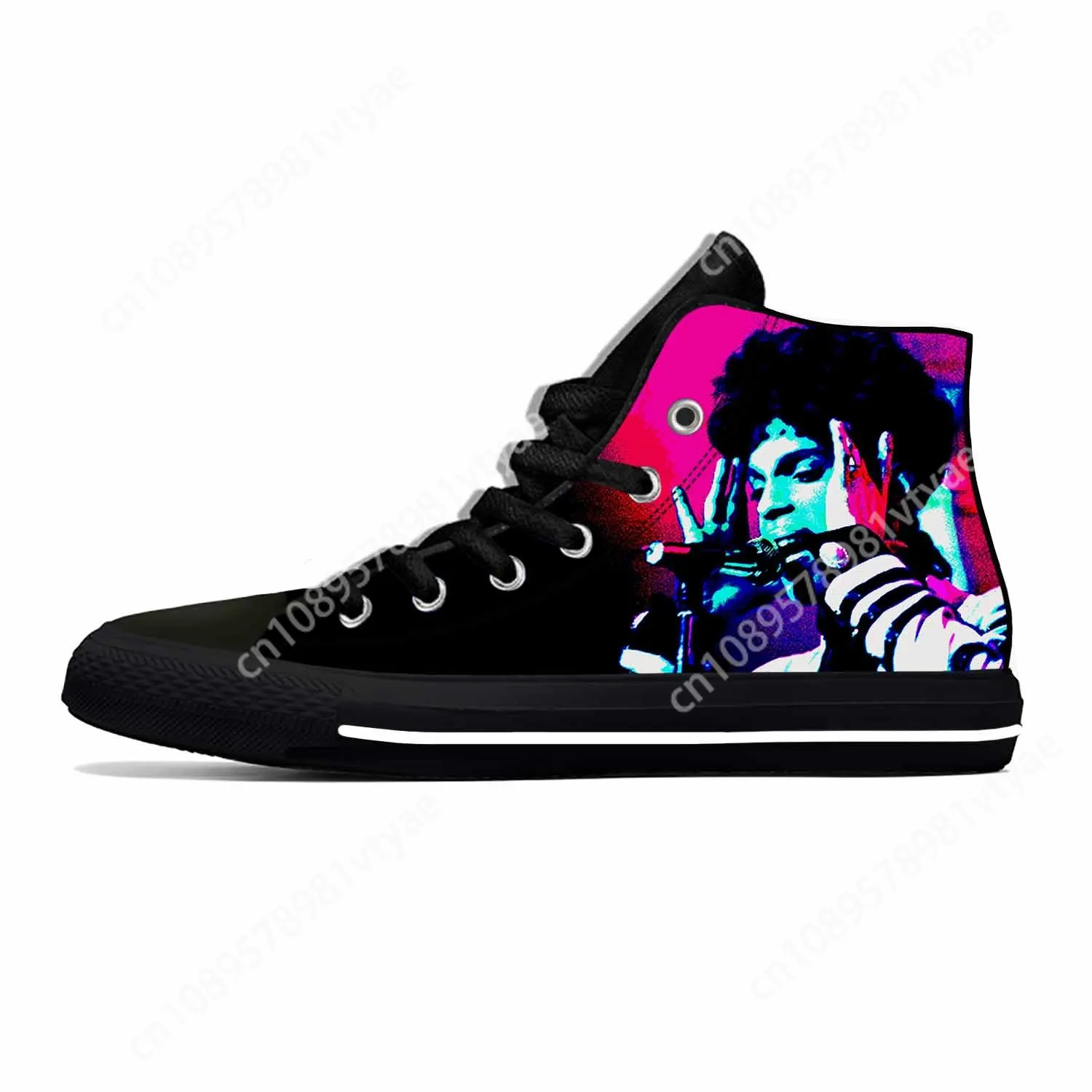 

Hot Summer Music Singer Prince Rogers Nelson Purple Rain Casual Shoes High Top Breathable Men Women Sneakers Latest Custom Shoe