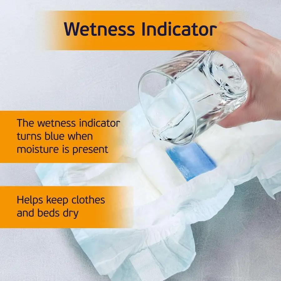 حفاضات للبالغين للنساء والرجال، علبة مكونة من 32 سراويل داخلية للاستعمال مرة واحدة مع علامات تبويب ولوحات جانبية قابلة للتمدد قابلة للتنفس بحد أقصى #5