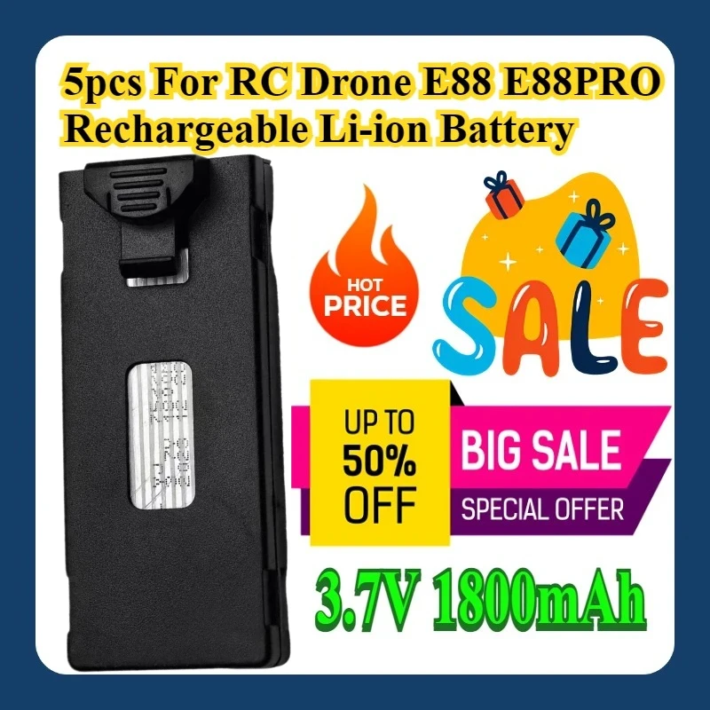

5 шт. для RC Drone E88 E88PRO литий-ионная аккумуляторная батарея