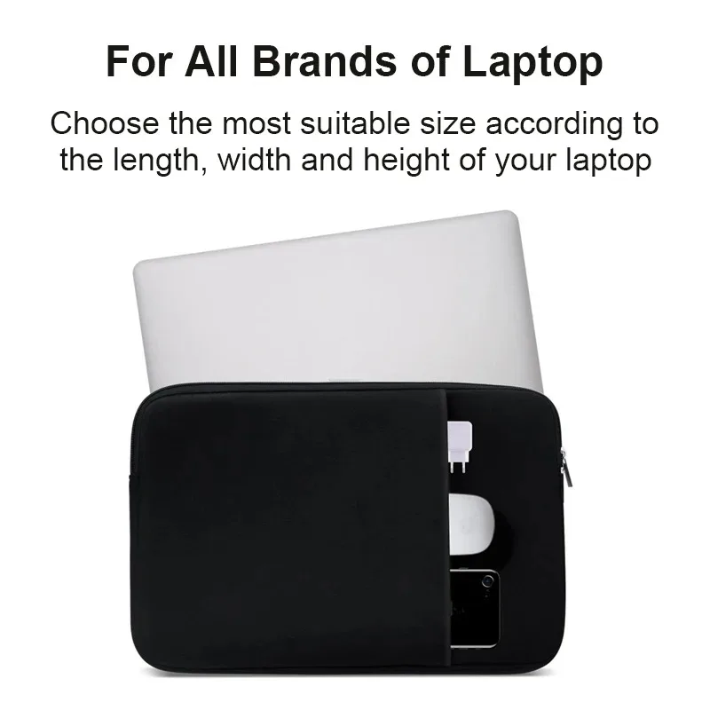 

Laptop Bag Case For Macbook Air Pro 13 14 15.6 Xiaomi Lenovo Asus Dell HP Notebook Sleeve 13.3 Inch Protective Case Black Grey