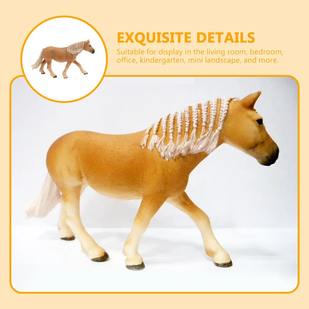 

Realistic Horse Ornament Crafted from High Quality PVC Sturdy Not Easy to Break Perfect for Living Room Kids Space Office Decor
