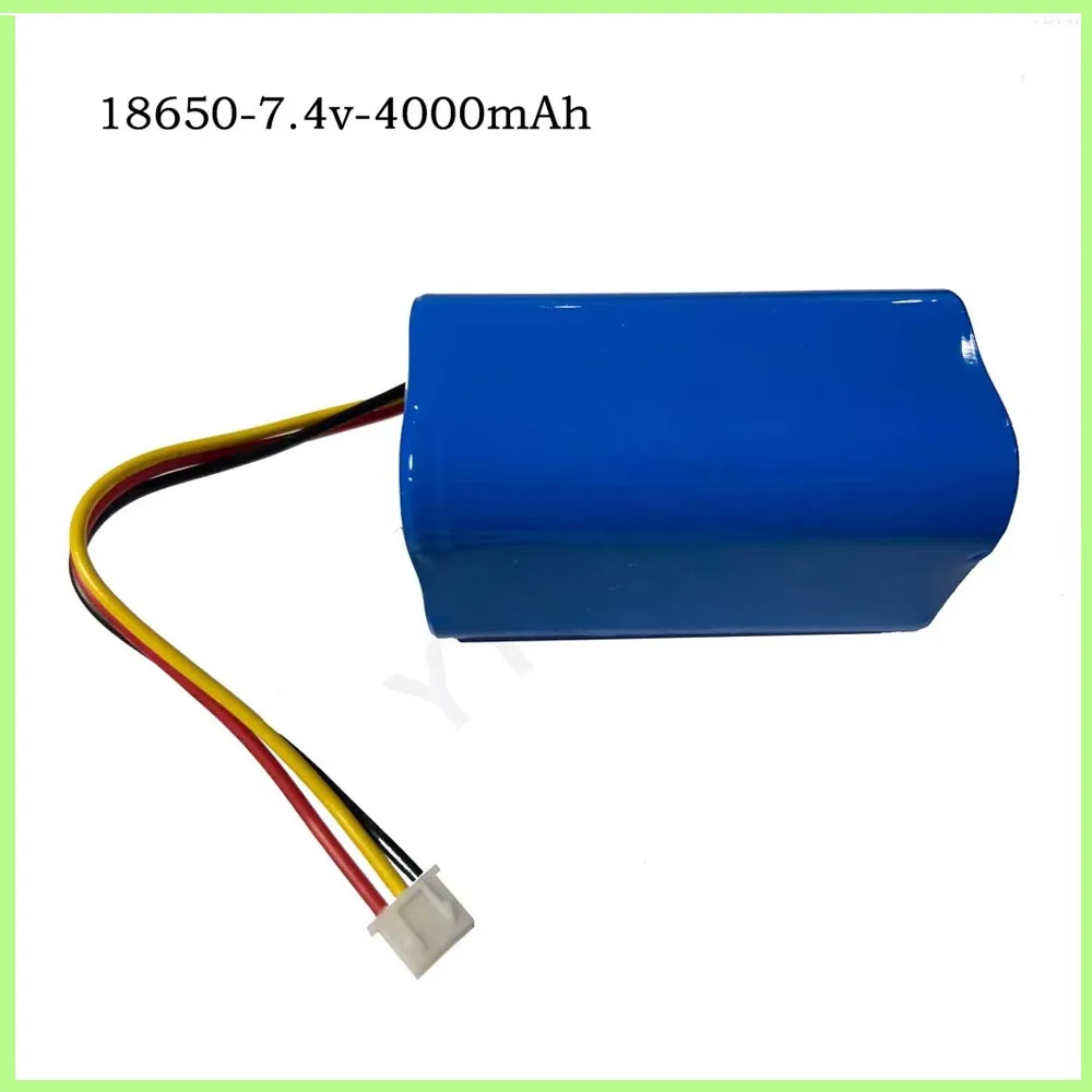 7.4V 18650 Lithium Battery Pack 4000mAh Rechargeable Battery for Solar Light Megaphone Speaker Protection Board+XH2.54-3P Plug