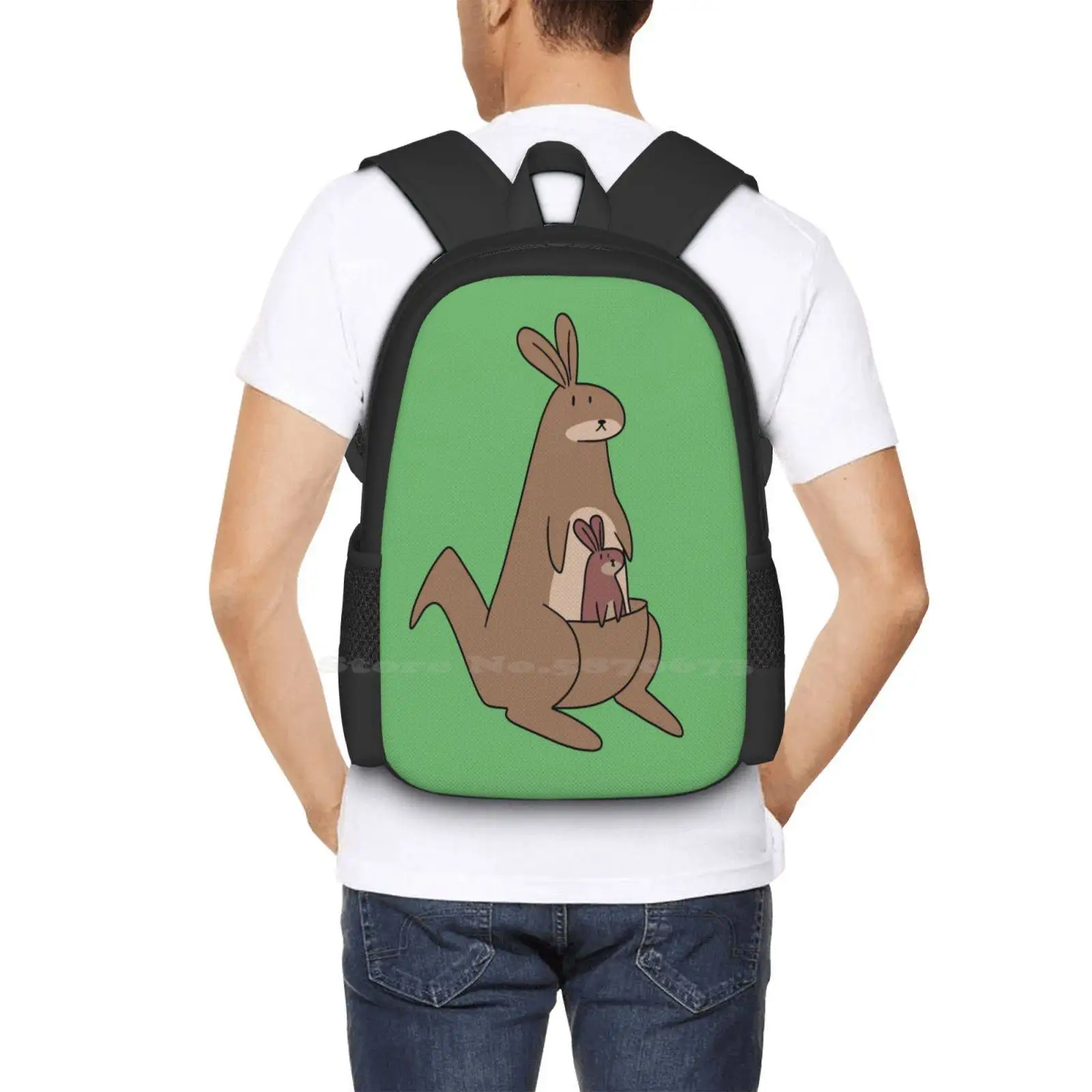 Mama und Baby Känguru große Kapazität Schul rucksack Laptop taschen Kängurus Mamas Mütter Babys Babys Beuteltiere Safari Zoo