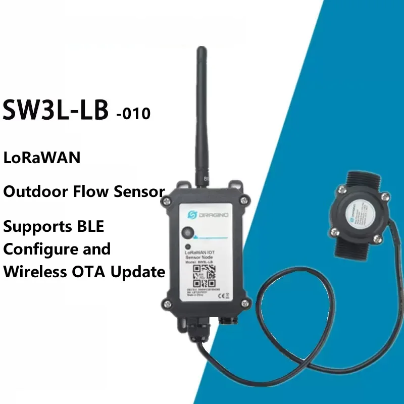 

SW3L-LB-010 LoRaWAN Outdoor Flow Sensor Monitor The Water Usage For Buildings Supports BLE Configure and Wireless OTA Update