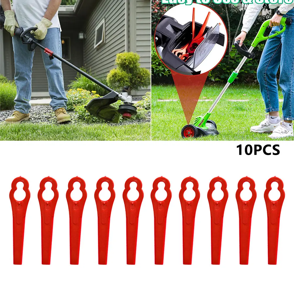 부품 잔디 트리머 블레이드 유연한 고품질 무취 플라스틱 10개 Einhell GC-CT 18/24 Li용 교체품