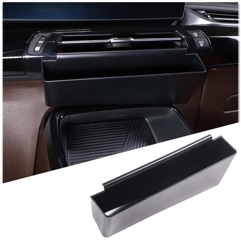 For BMW X1 U11 2023-2024 ABS Black Car Center Control Air Outlet Lower Storage Box Mobile Phone Storage Box Car Accessories