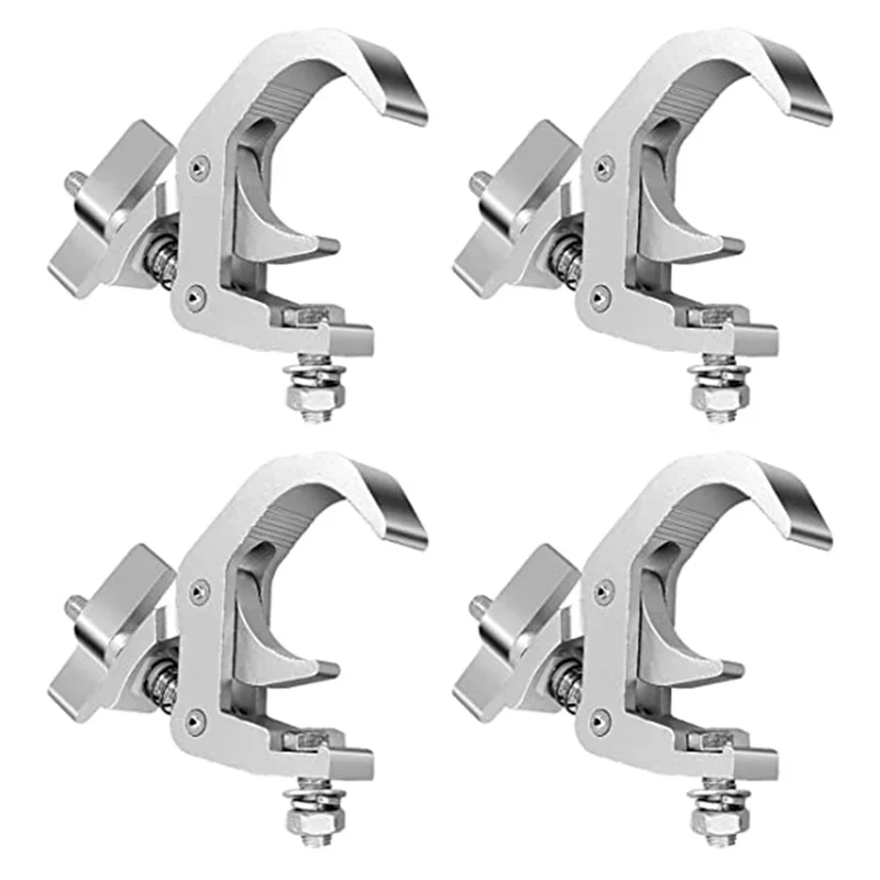 

4Pack Aluminum Alloy Stage Lighting Clip Hooks - Professional Rack Clamps for Moving Head Stage Lighting Fixtures
