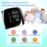 Rechargeable Wrist Blood Pressure Monitor Medical Baumanometro Digitlal Tensiometro Health Tonometer  Sphygmomanometer