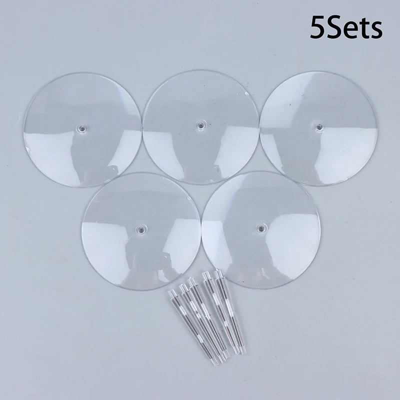 

5 Set Clear Flying Base Stands for Table Games, 60mm Flying Stems Included