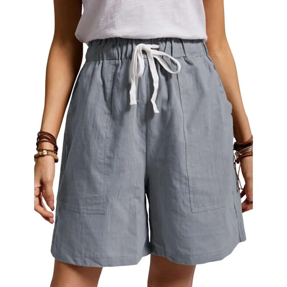 

Cotton Linen Shorts Woman Home Wear Basic Short Pants Mini Trousers High Waist Bottom for Teen Girls Summer Large Size