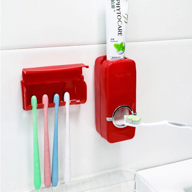 

Bathroom Accessories Toothpaste Dispenser Auto Blur Dustproof Wall Mount Bracket Toothpaste Squeezer