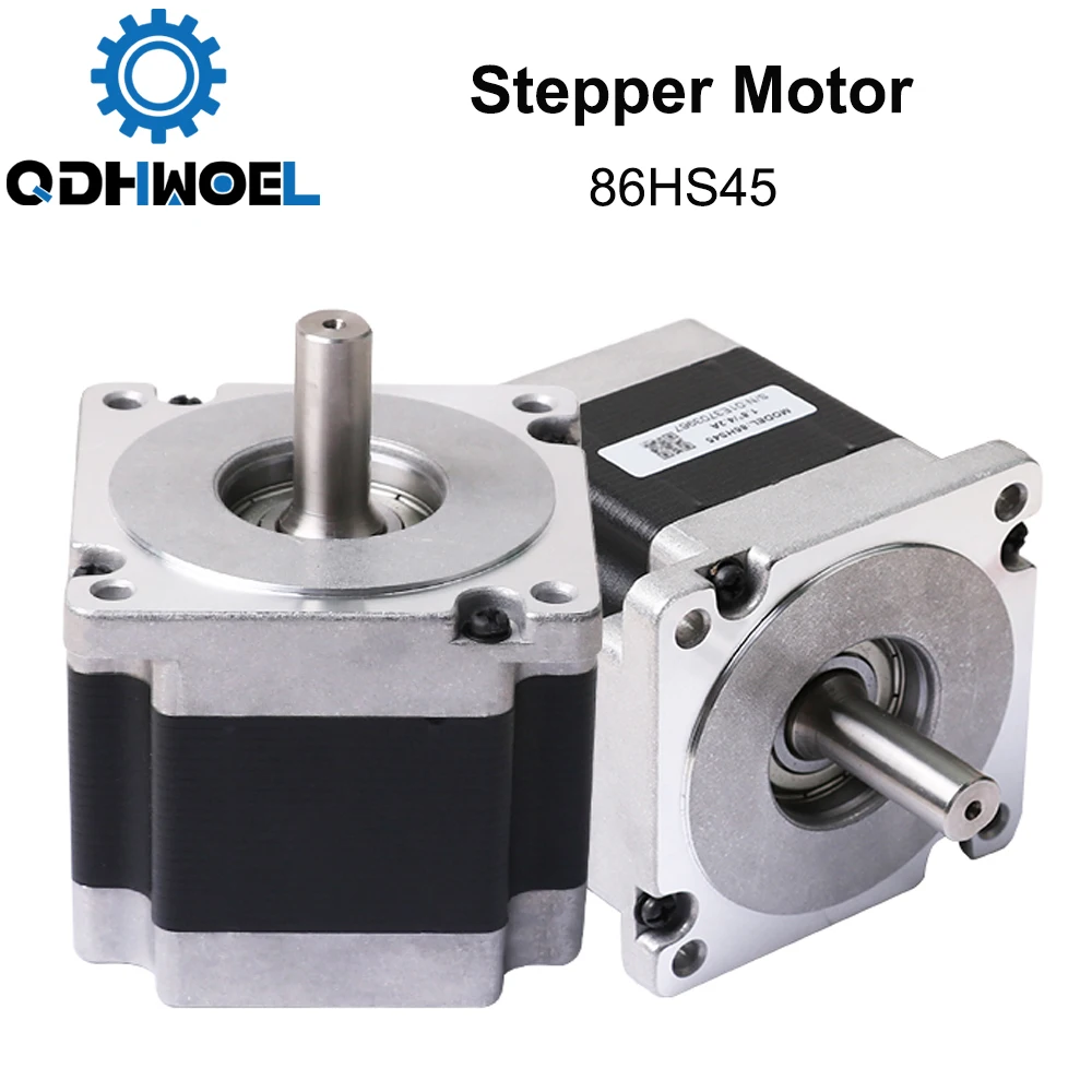 

QDHWOEL Leadshine 2 phase Stepper Motor 86HS45 for NEMA34 6A length 80mm Shaft 12.7mm