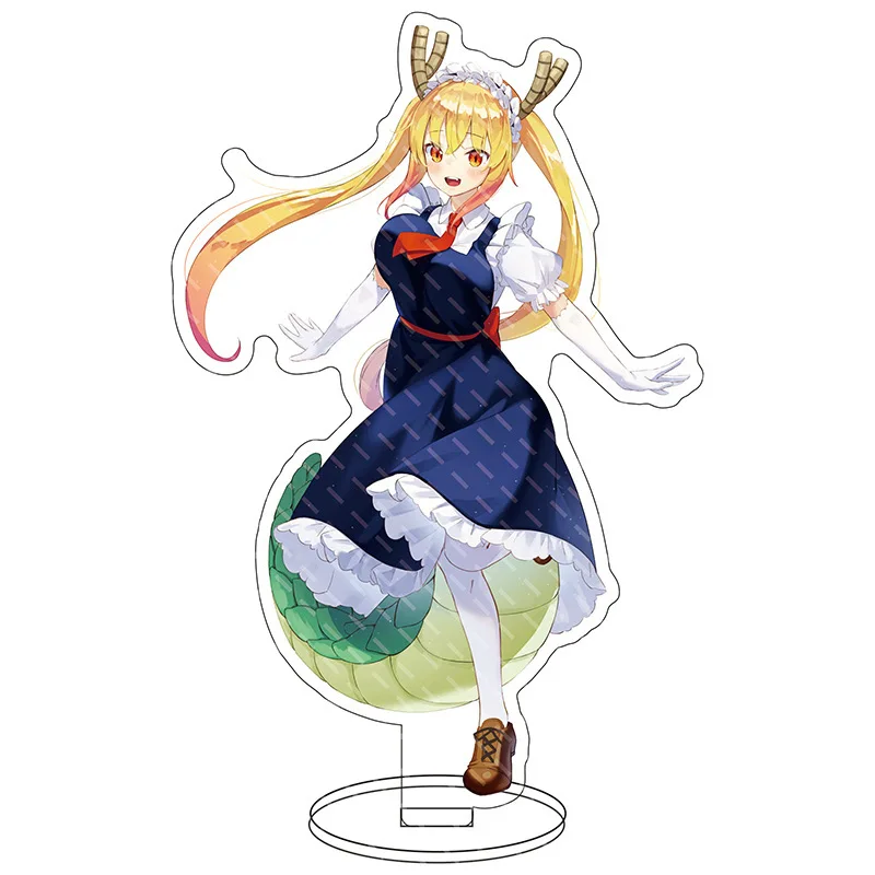 Anime Miss Kobayashi\'s Dragon Maid S Tohru Kanna Acrylic Stand Model Plate Toy Kobayashi-san Cartoon Figure DIY Desk Decor Props