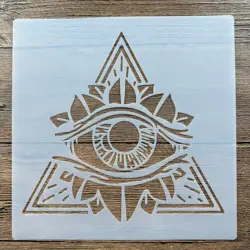 20 *20 cm Mandala Pyramids DIY  mandala mold for painting stencils stamped photo album embossed paper card on wood, fabric, wall