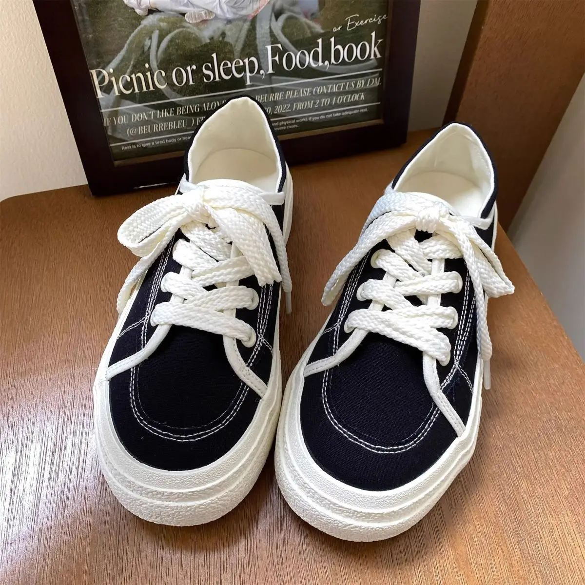 العصرية الكورية صنع أحذية رياضية من قماش القنب الكرمل الخريف الشتاء جمع جولة تو منصة سميكة الانزلاق على لملابس المرأة اليومية ​