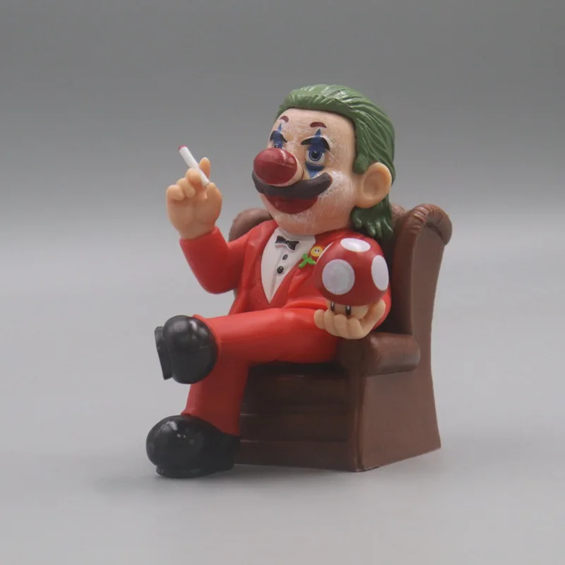 سوبر ماريو كوسبلاي العراب الجوكر مع كرسي ألعاب شخصيات الحركة مجموعة نموذج الفيلم دمية PVC زخرفة سطح المكتب #3