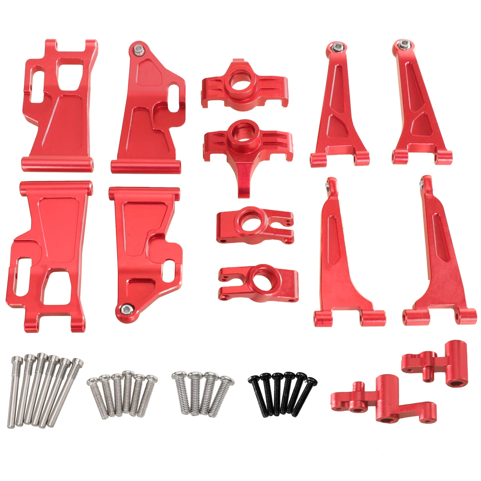 

Mjx 14210 14209 H14BM Metal Steering Cup Upper Lower Swing Arm Set Shock Tower Bracket Body Post Hyper Go RC Car Upgrade Parts