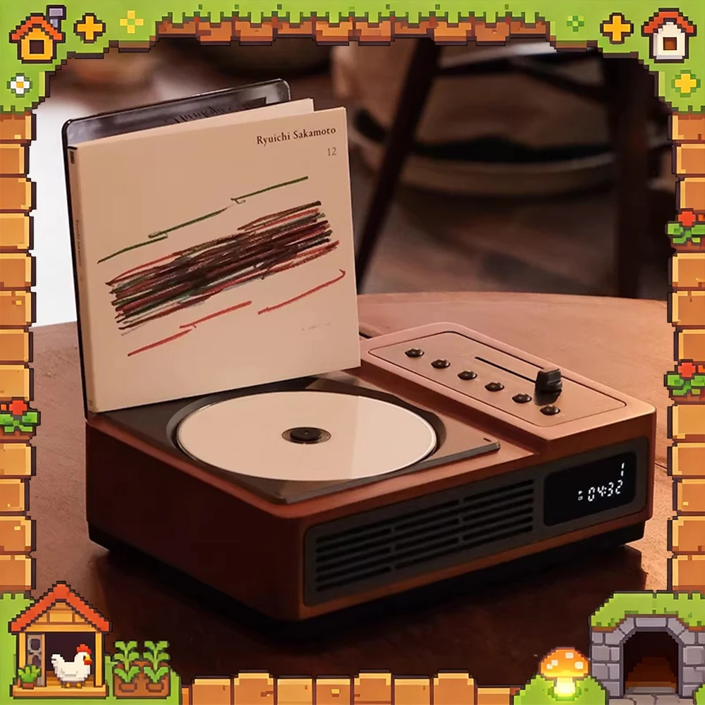 

THINKYA R02 CD Player Sound Lossless Sound Quality Cd Player Output Bluetooth 3.5mm Audio Output/Optical Fiber Support CD-DA/MP3