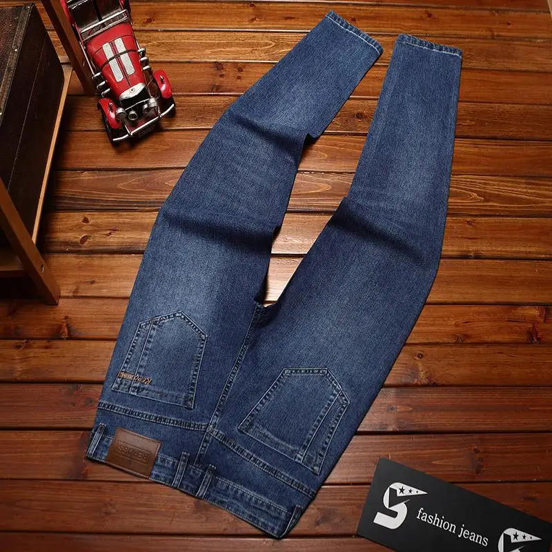 

Casual Simple Jeans for Men Trendy Slim Fit Stretchy Fashion Versatile Business Office Denim Classic Long Pants