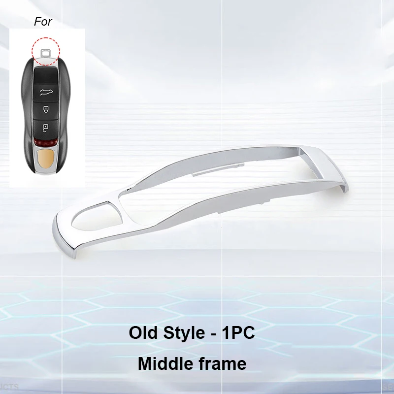 Interior Stickers For Porsche Cayenne Panamera Macan 911 718 Cayman Boxster Car Key Case Button Pad Modified Shell Middle Frame
