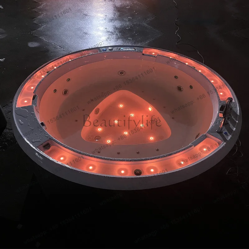 Round Embedded Massage Surf Tub Villa B & B Hotel SPA Baths Bath Smart