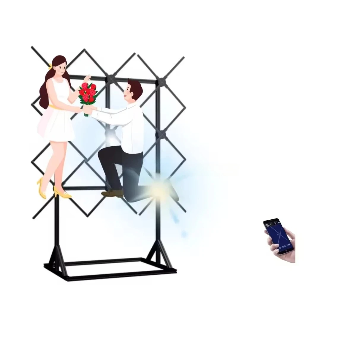 Factory Direct Splicing 65cm 3 * 3 Holographic Advertising Machine Other Advertising Equipment Suitable for Shopping Centers
