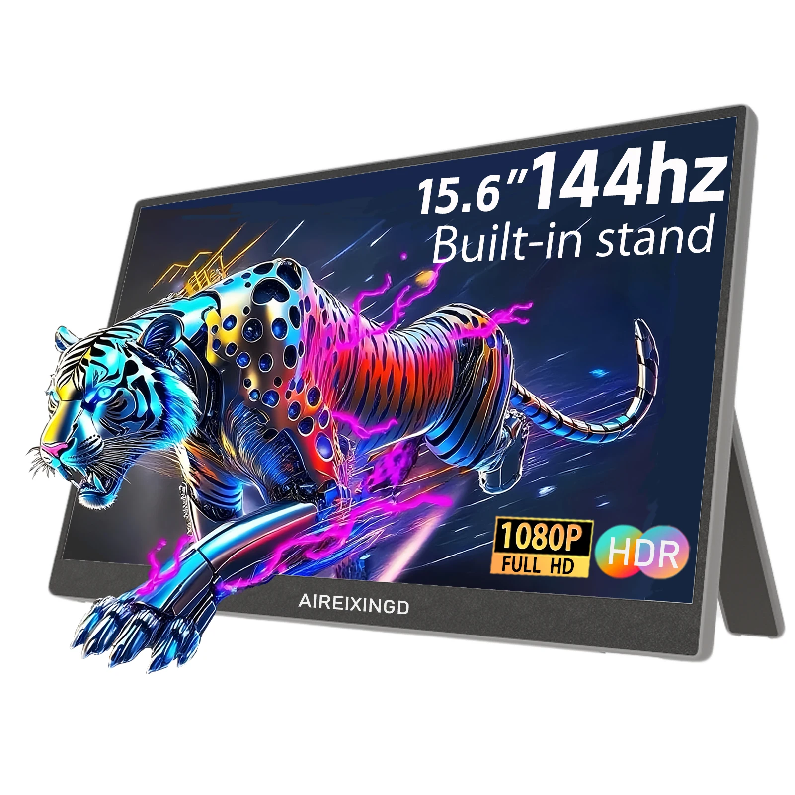 

AIREIXINGD Portable Monitor 15.6 inch 1080P 144Hz FHD USB-C Laptop Monitor HDMI Computer Display HDR IPS Gaming Monitor