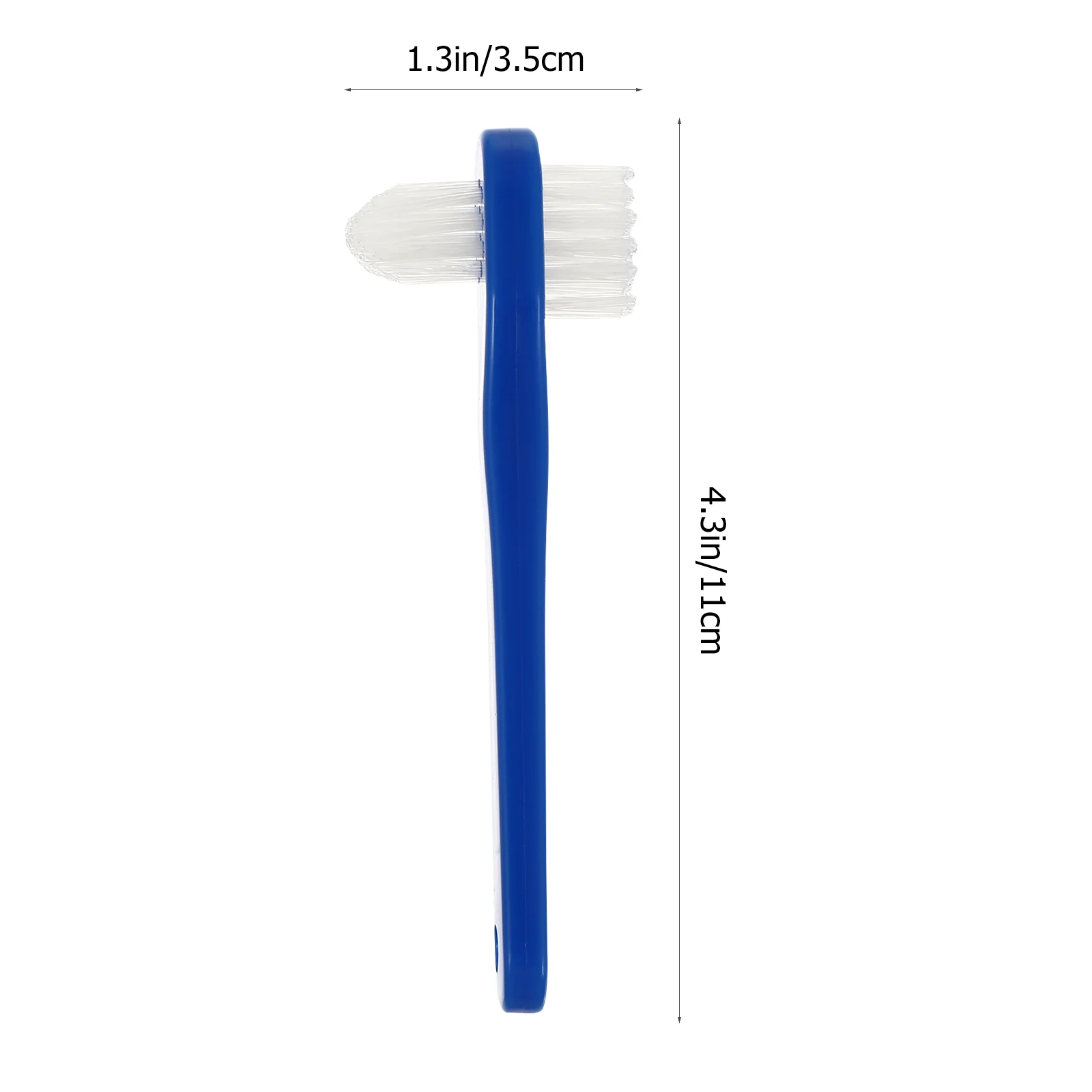 2 Pcs Denture Maintenance Tool False Teeth Brush Orthotics Cleaning Accessory Double Sided Toothbrush Cleaner Care Tools