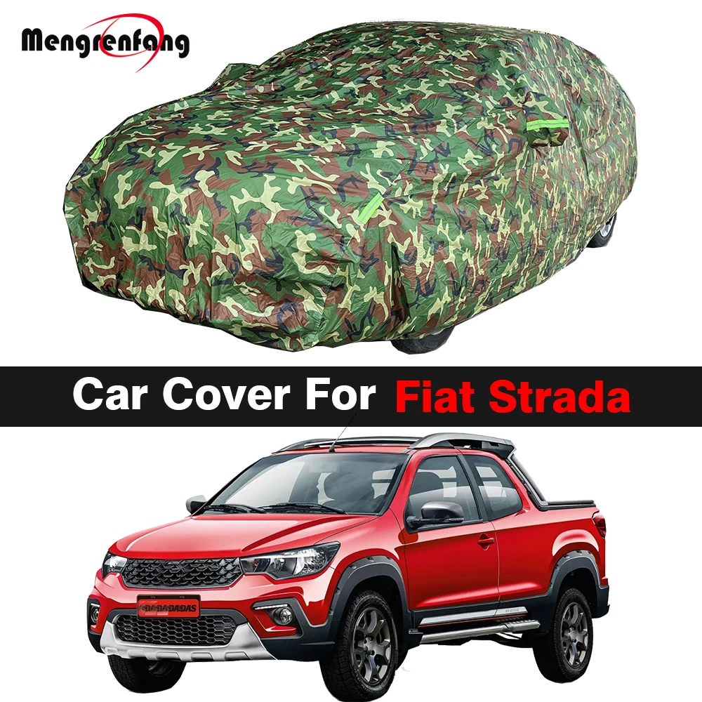 Waterproof Full Car Cover For Fiat Strada 1996-2023 Camouflage Truck Sun UV Snow Rain Ice Scratch Dust Protection Outdoor Cover