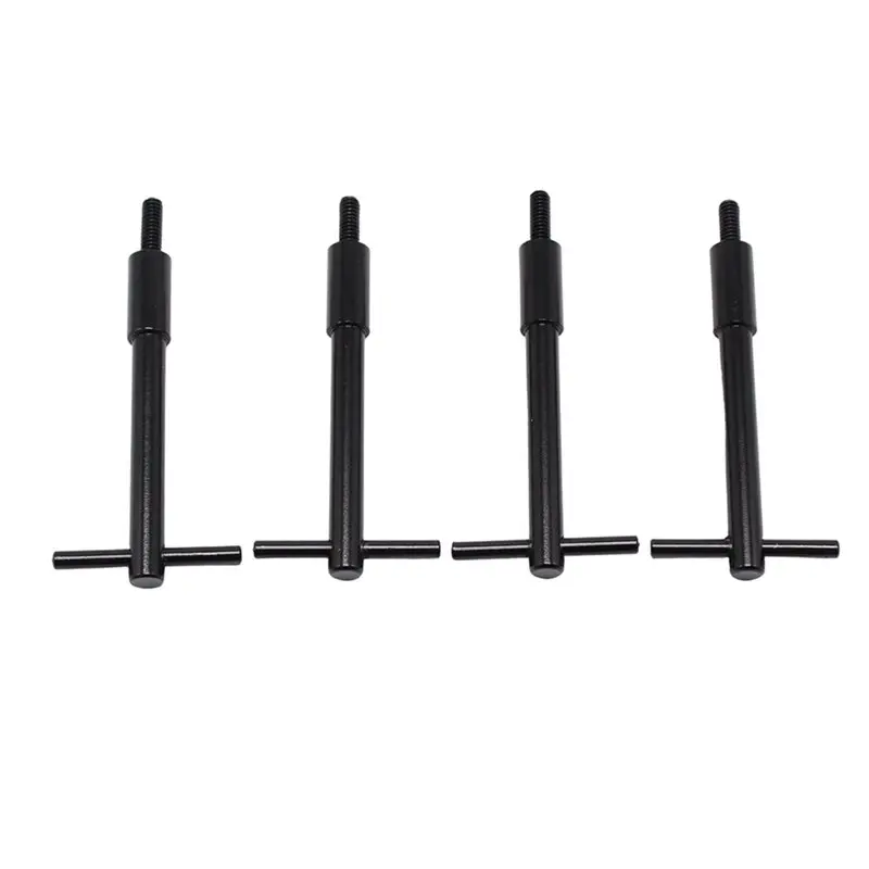 Aluminum Valve Cover Hold T-Bar Wing Nut Bolts 1/4"- 20 4Pcs Black For SBC BBC Chevy Ford Dodge 265 273 318 340 Engines view 3