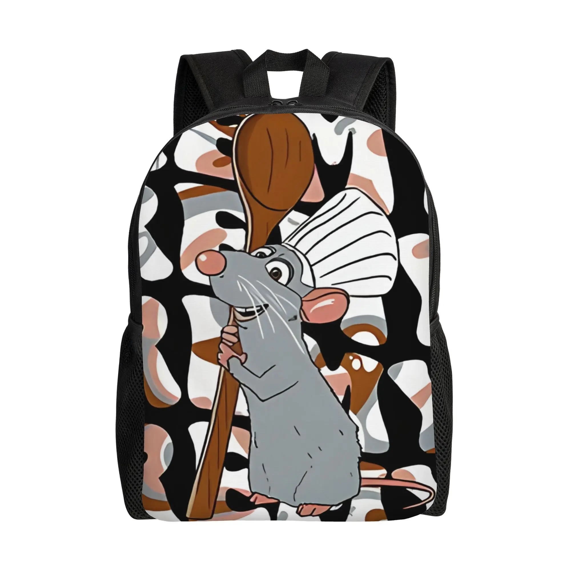 

Back to school season High Street Ratatouille Chef Remy Laptop Bag Walt Cartoon Male Lady Handbag Backpack