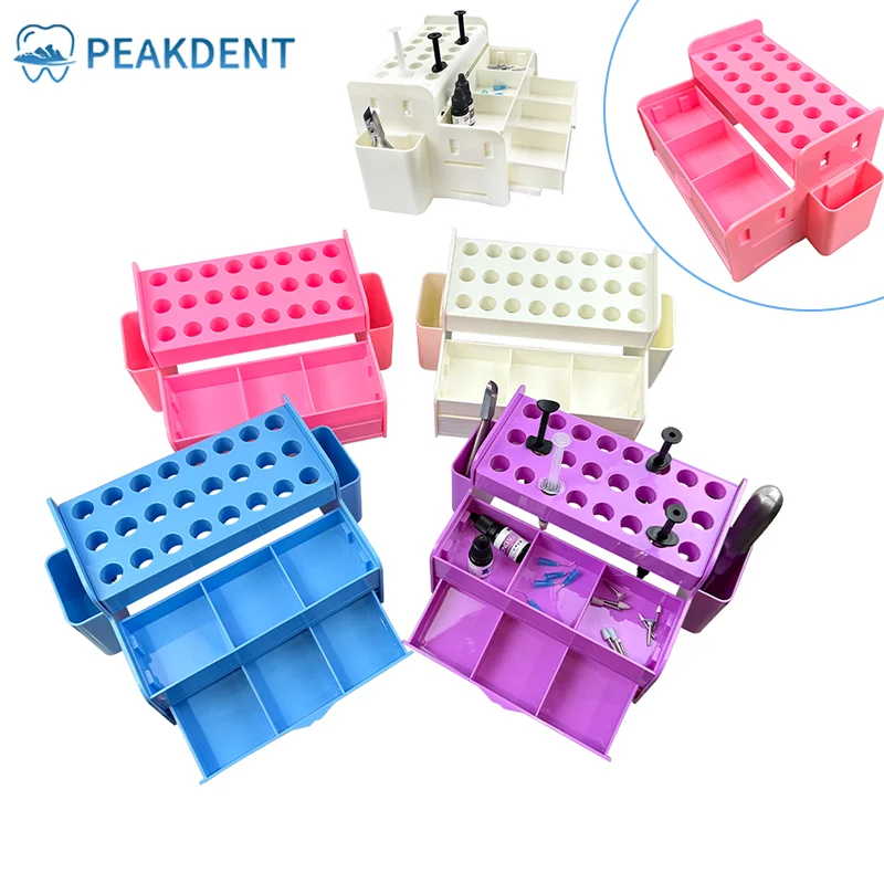 

1pcs Dental Resin Storage Box Placement Holder Stand Syringes Applicator Dispenser Bonding Storage Box Tool