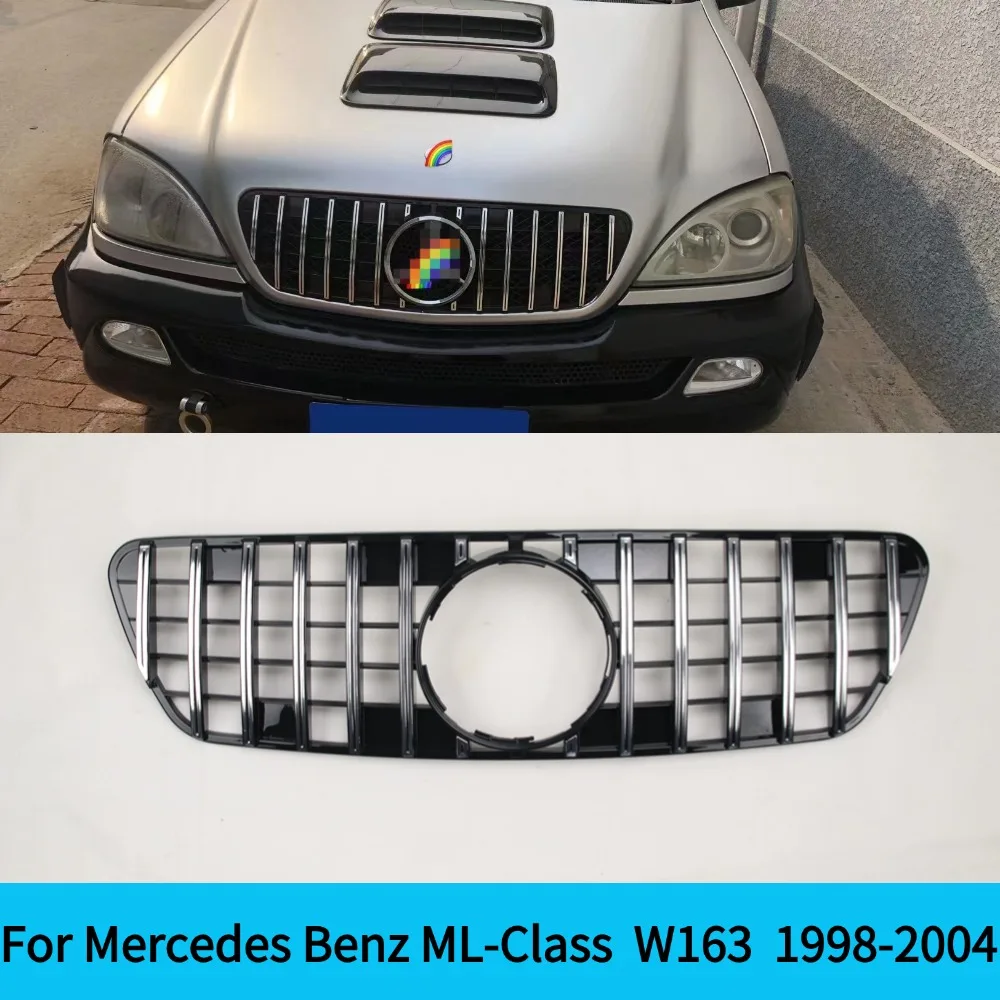 For W163 ML350 ML500 ML400 ML320 1998-2004 Mercedes Benz ML-Class  Style Front Bumper Bar Grille Replacement Accessory