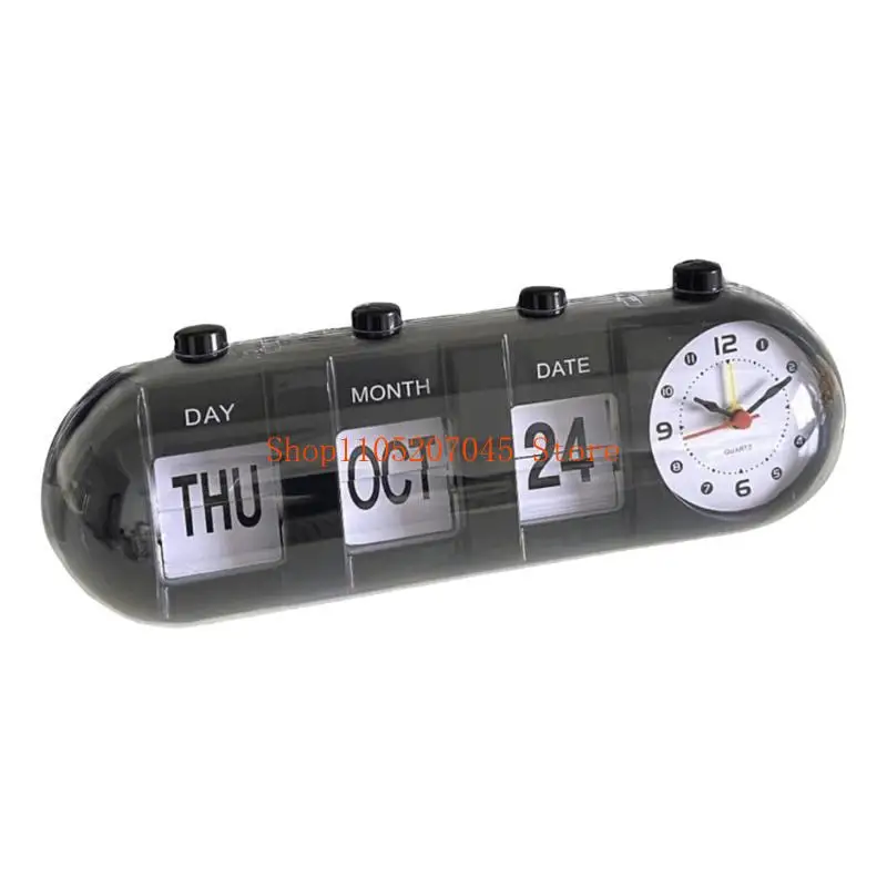 37cd Unique Designs Modern Quartzs Flip Down Clock With Easy Setup for Public Spaces Office Home Decoration Daily Convenience