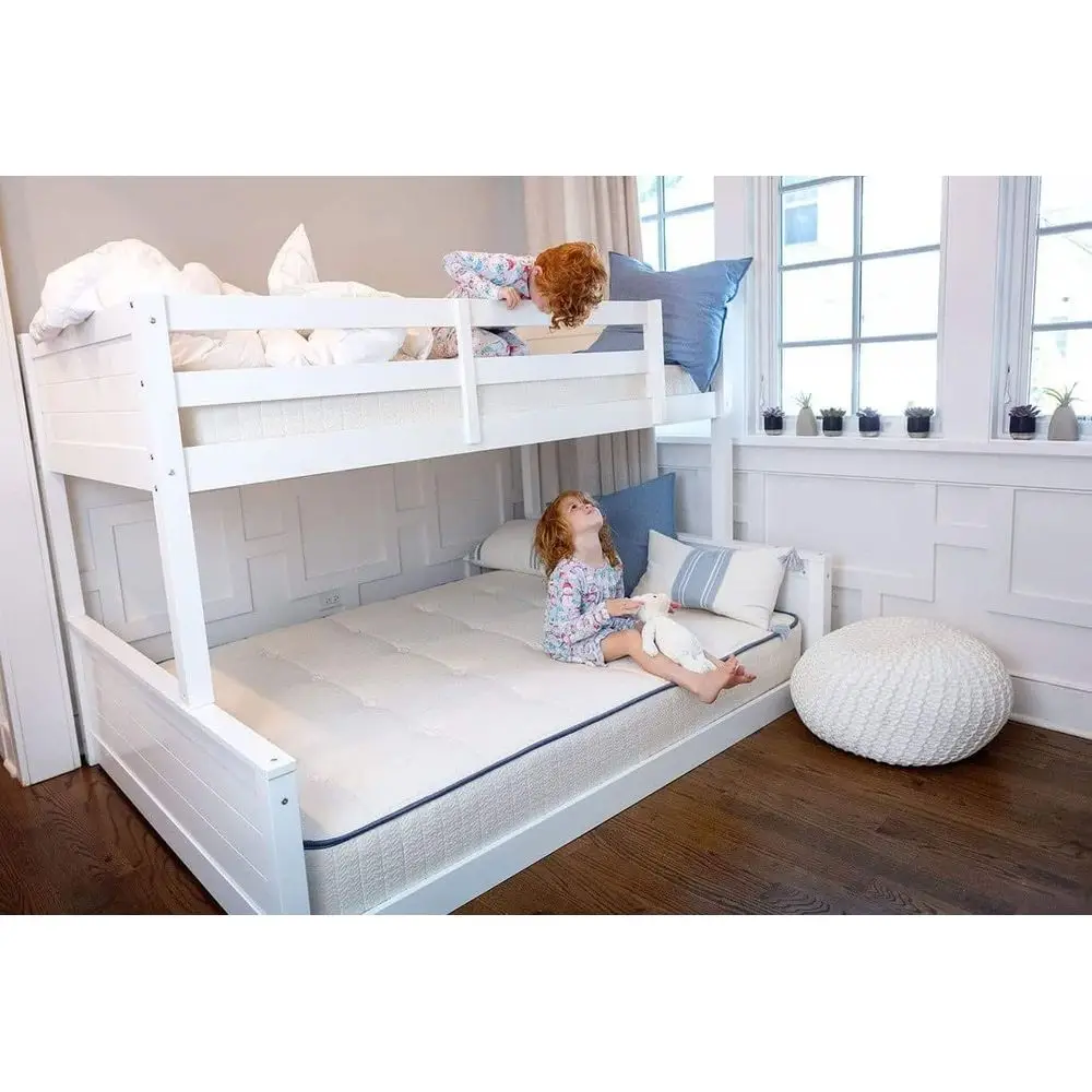 

e Eco Organic Kids Mattr– 8 Inch Hybrid ket Coil & GOLS Organic Latex, GOTS Cotton & Wool, Medium irm, Low Proile or Bunk Bed &