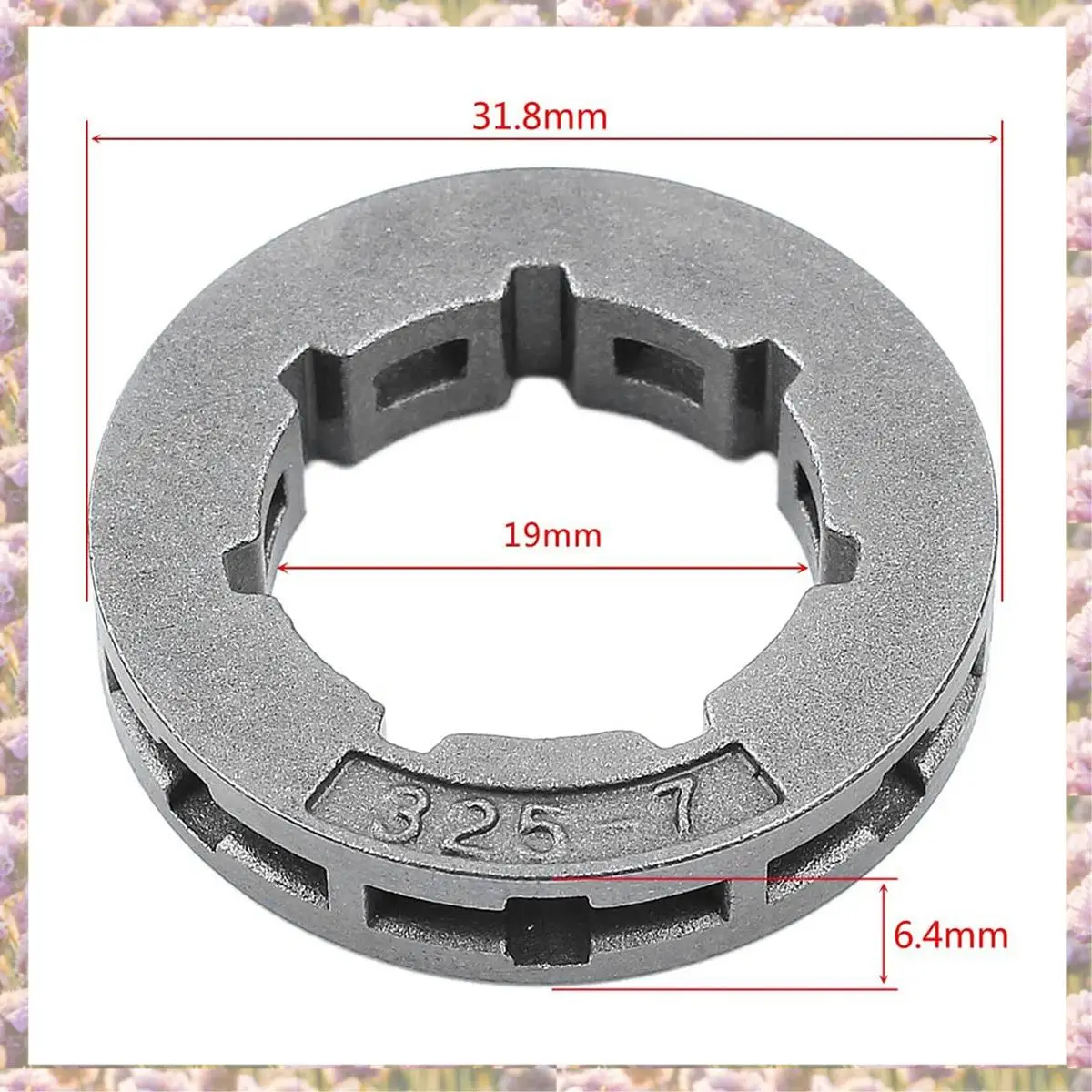 

-FTGT 6Pcs Sprocket Drive Rim (.325Inch) 19MM Small 7T Spline For 501 45 74-02, 501457402, For Stihl 11892 Chainsaw