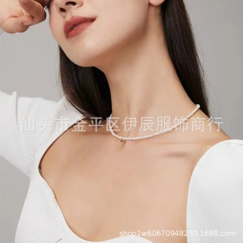 

Freshwater Pearl Necklace Small Grain 3-4Mm